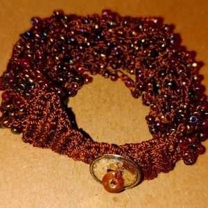 Brown Multi Colored Bead Bracelet